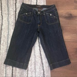 Yuva cropped dark wash jeans, size 8